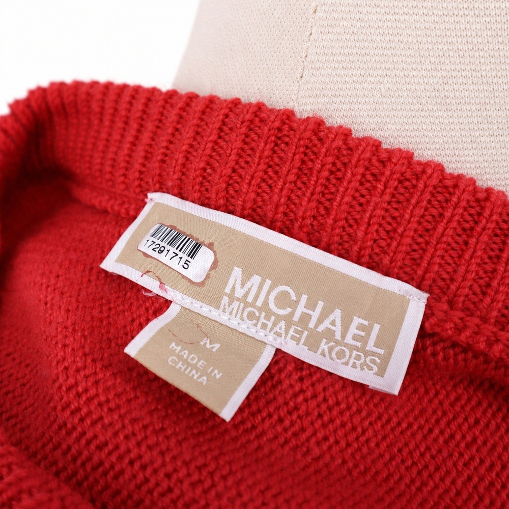 Michael Kors Merino Dolman Sweater Size M 100% Merino Wool Cropped Knit GUC - Picture 3 of 5